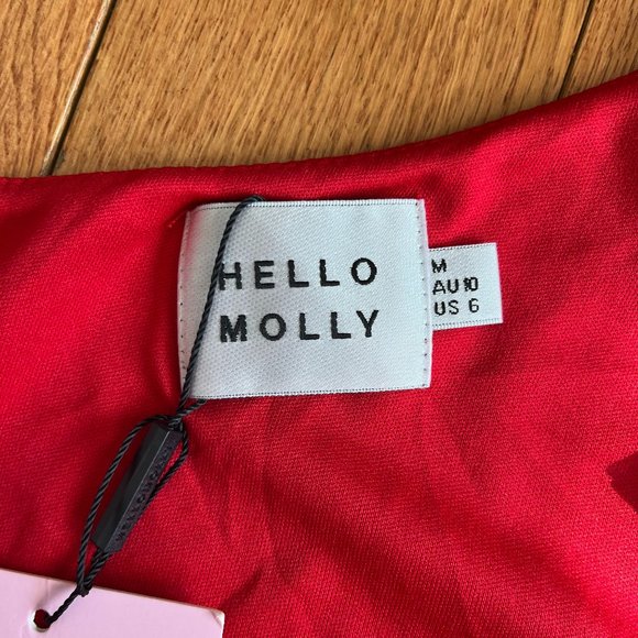 Hello Molly Red Hello Dear Dress - Size Medium (US 6) - Picture 8 of 8